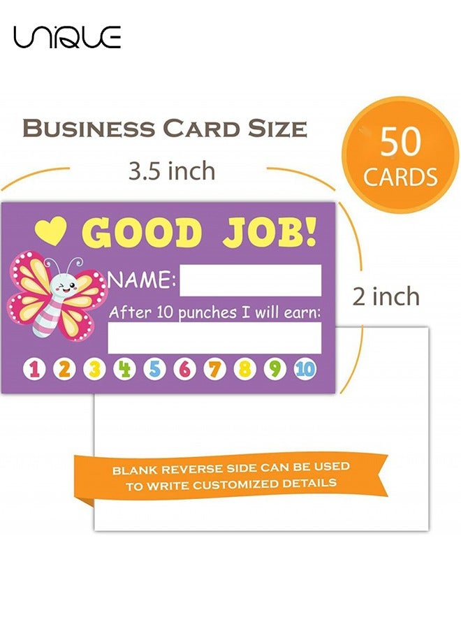 يونيك بطاقات السلوك المثقوبة للأطفال ، حزمة من 250 بطاقة مثقوبة للمكافآت - بطاقات الحوافز والولاء للأعمال والفصول الدراسية والطلاب - جوائز الطلاب ، المعلمون - 2 × 3 بوصات ، 5 أنماط - Image 2