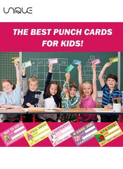 Unique Behavior Punch Cards for Kids Classroom, Pack of 250 Reward Punch Cards - Incentive and Loyalty Cards for Business, Classroom, and Students - Student Awards, Teachers - 2 x 3 inches, 5 Styles  - Image 5