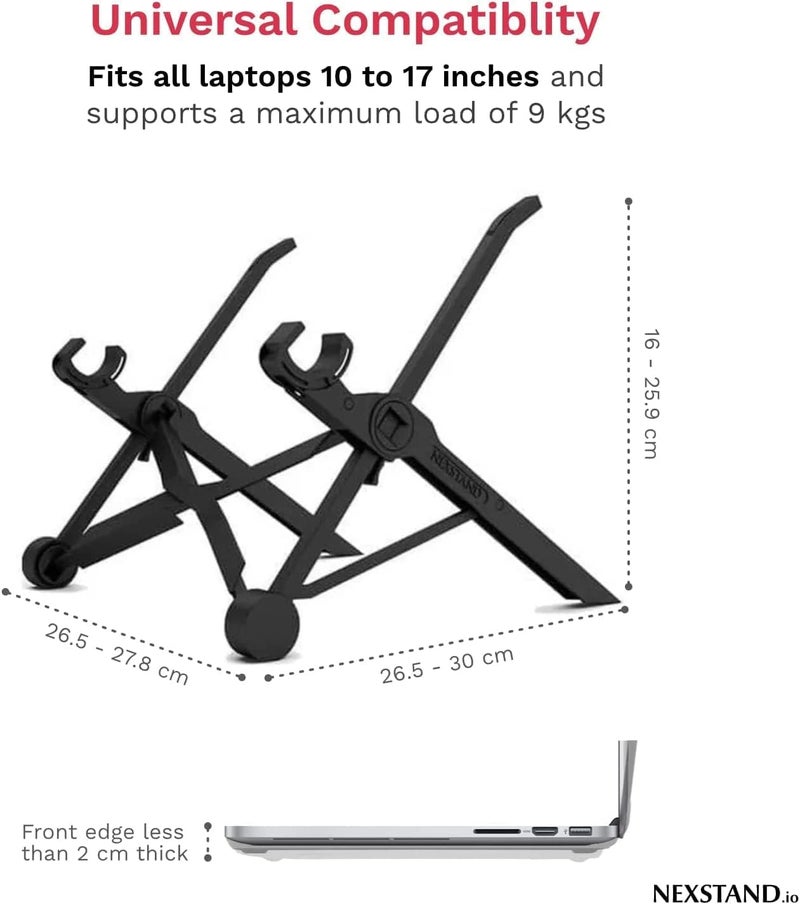 NEXSTAND K2 Laptop Stand for Desk, 8-Levels Adjustable Height Ergonomic Laptop Riser, Ventilated Computer Stand Holder Compatible with MacBook Air Pro, Dell, 10-17” Laptops - Image 5