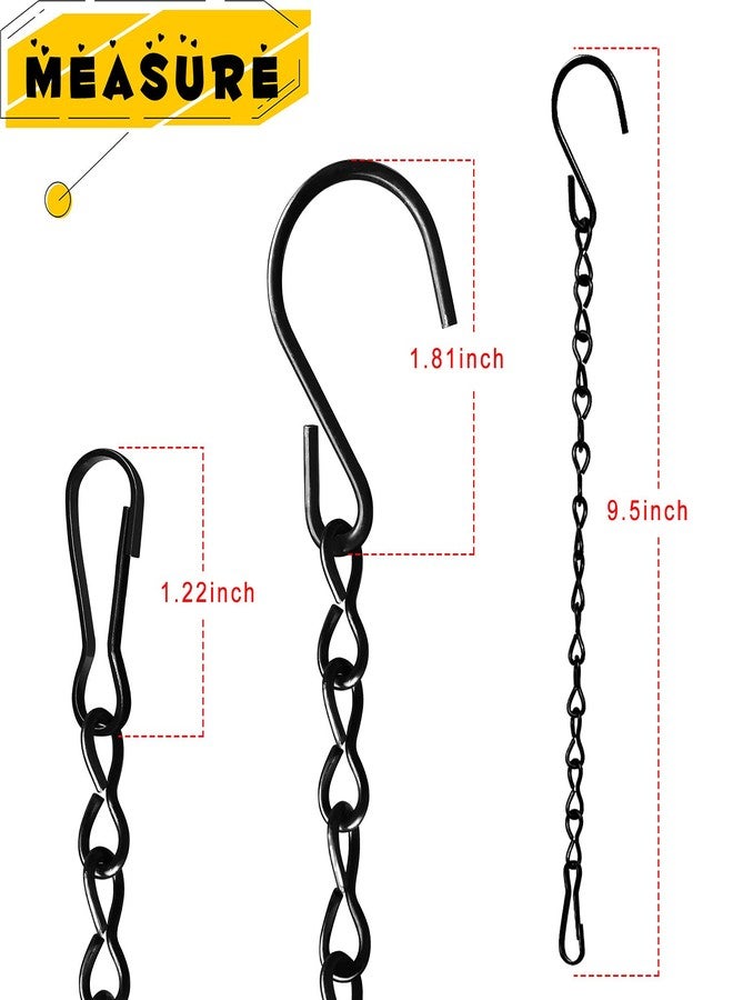 TAORISH 6 Pack 9.5 Inch Hanging Chain for Bird Feeders, Planters, Lanterns, Wind Chimes, Billboards, Chalkboards and Ornaments (Black) - Image 2