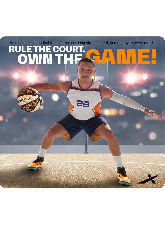 Vector X Power Basketball (Black-White-Orange) - Image 5