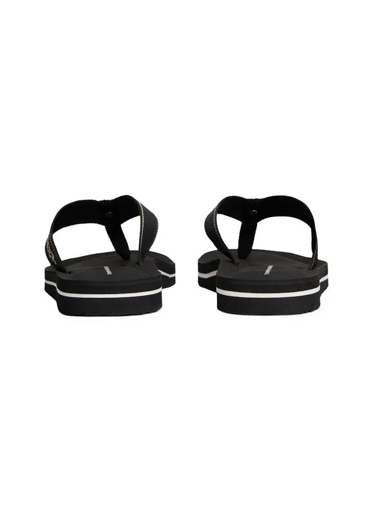 تومي هيلفيغر Jacquard Logo Fine Cleat Flip-Flops
