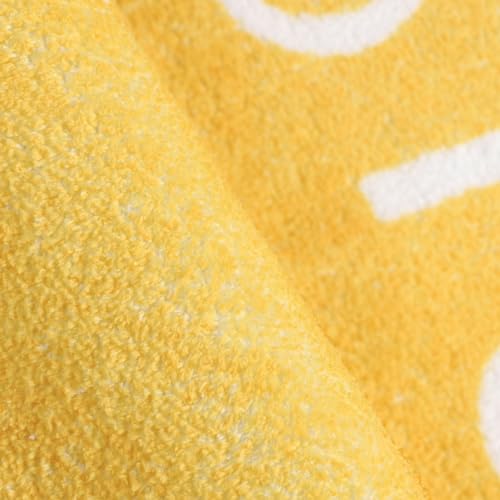 Topotdor Round Kids Play Rug Alphabet Nursery Area Rug Extra Large Soft Crawling Play Mat for Children Toddlers Bedroom (63 inch, Yellow) - Image 3