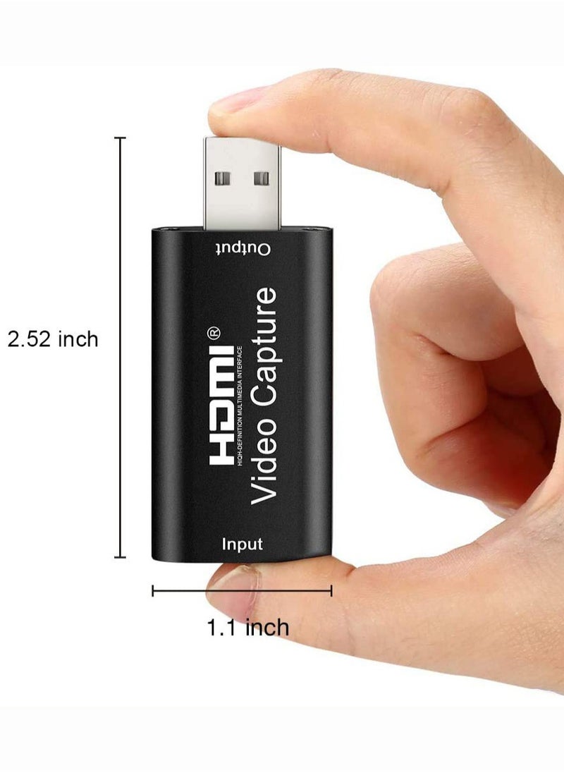 ESSAGER - 4K HDMI Video Capture Card, HDMI to USB 3.0 Record Capture Device, 1080P 60FPS Record Capture Device Adapter, HD HDMI Video Capture Card Hdmi to USB Capture Card 1080p Game Live Video Recording OBS - Image 1