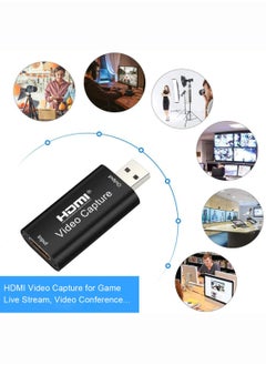 ESSAGER 4K HDMI Video Capture Card, HDMI to USB 3.0 Record Capture Device, 1080P 60FPS Record Capture Device Adapter, HD HDMI Video Capture Card Hdmi to USB Capture Card 1080p Game Live Video Recording OBS  - Image 2