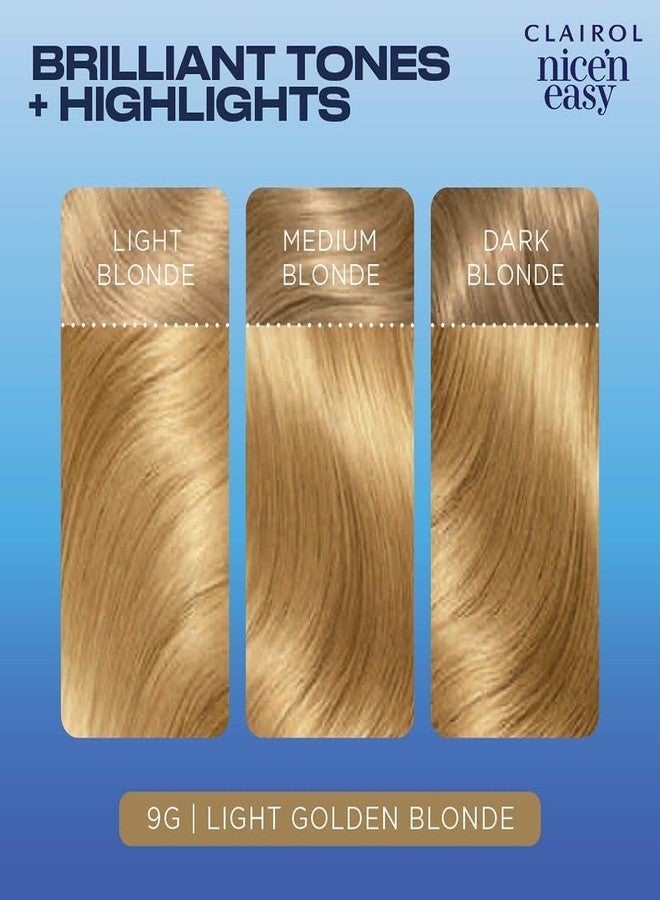 Clairol Nice'n Easy Permanent Hair Dye, 9G Light Golden Blonde Hair Color, Pack of 3 - Image 4