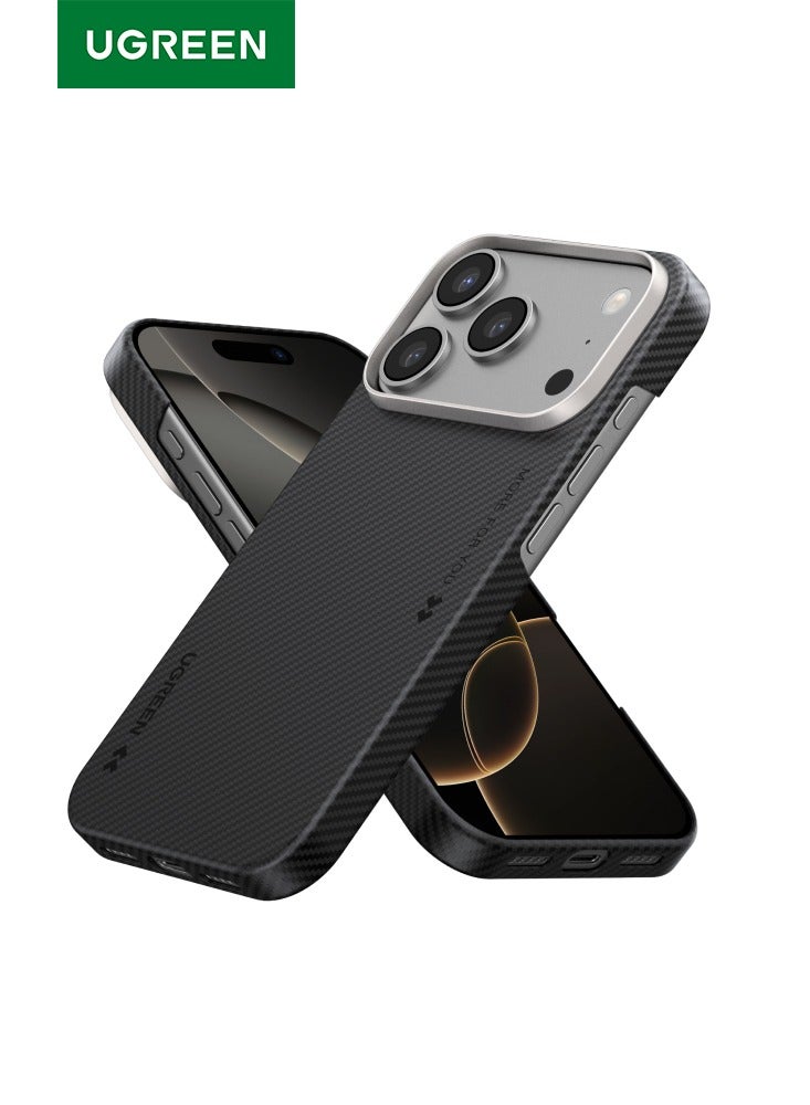 Ugreen Aramid Fiber for iPhone 17 Pro Max Case, Compatible with MagSafe, Military Grade Protective Case, Slim And Light iPhone 17 Pro Max Cover, Case-Less Touch Feeling, 600D Aramid Fiber Woven Case - - Image 1