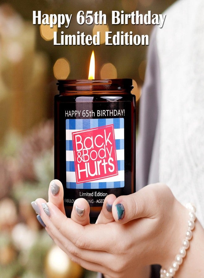 Friectavy 65th Birthday Gifts for Women, 65th Birthday Gifts for Men, Happy 65 th Birthdays Decorations Scented Candles for Dad Mom Woman Her Wife Husband Friends Sister Party Best 65 Year Old 1961 Ideas - Image 2