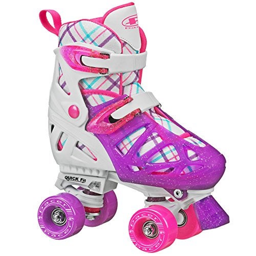 Roller Derby زلاجات رولر كواد فنية قابلة للتعديل Pacer XT70 للأطفال (أسود متوسط) - Image 2