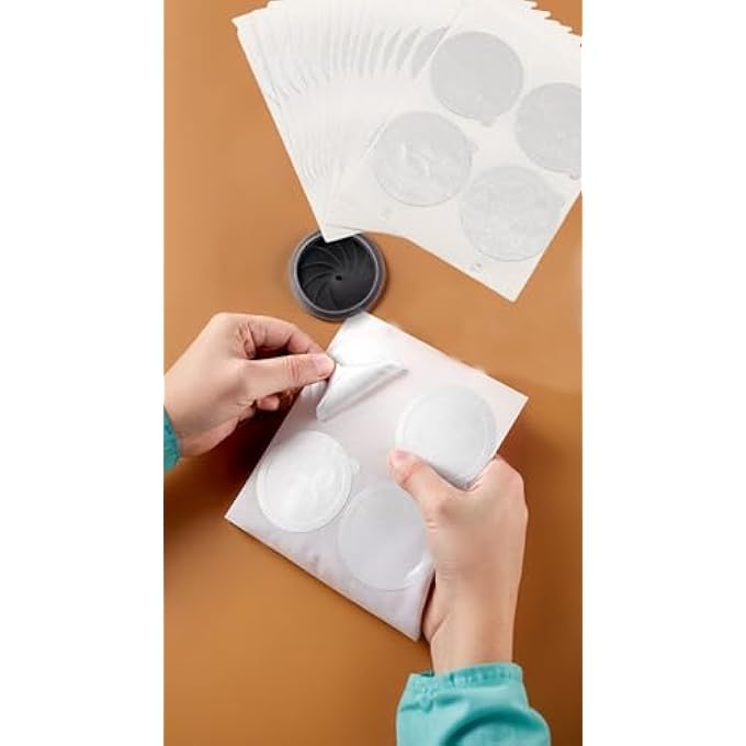 ريحني أغطية من رقائق الألومنيوم لكبسولات الإسبريسو القابلة لإعادة الاستخدام، متوافقة مع آلات نسبرسو الأصلية، 100 قطعة من ملصقات إعادة التعبئة - Image 2