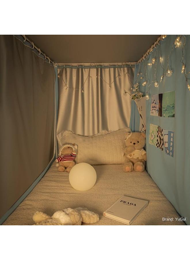 Bluejw New Installation-free Strong Shading Student Bed Curtain Mosquito Net Three-door Dormitory Single Upper And Lower Bed Curtain Wholesale - Image 4