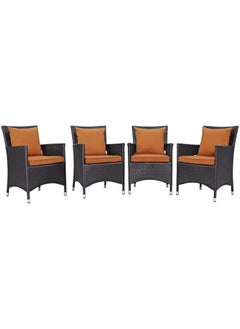 Sweet Furniture Chic Rattan Garden Set – 4 Comfortable Chairs for Your Outdoor Space. 
