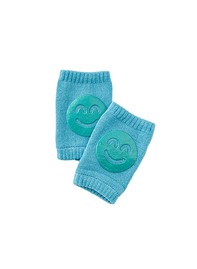 Daytoyz Durable Dark Blue Knee Pads with Smiley for Crawling Babies - Image 2