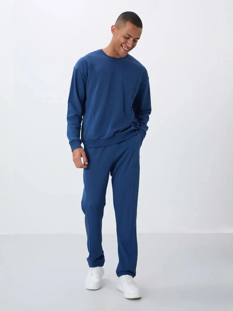 تومي لايف TOMMY Men's Cotton-Polyester Fleece Sweatshirt And Pants Set