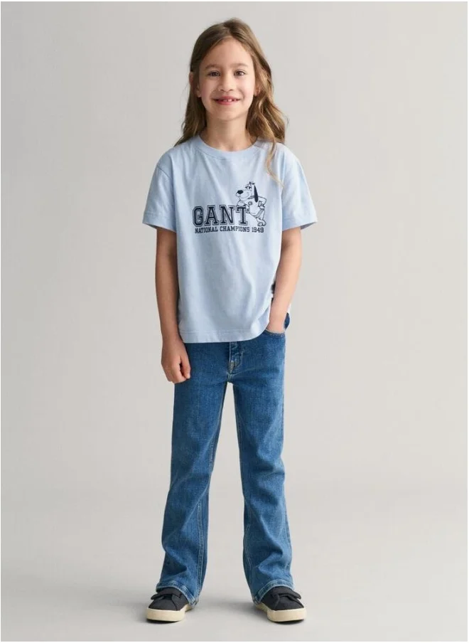غانت Kids GANT Dog Print T-Shirt