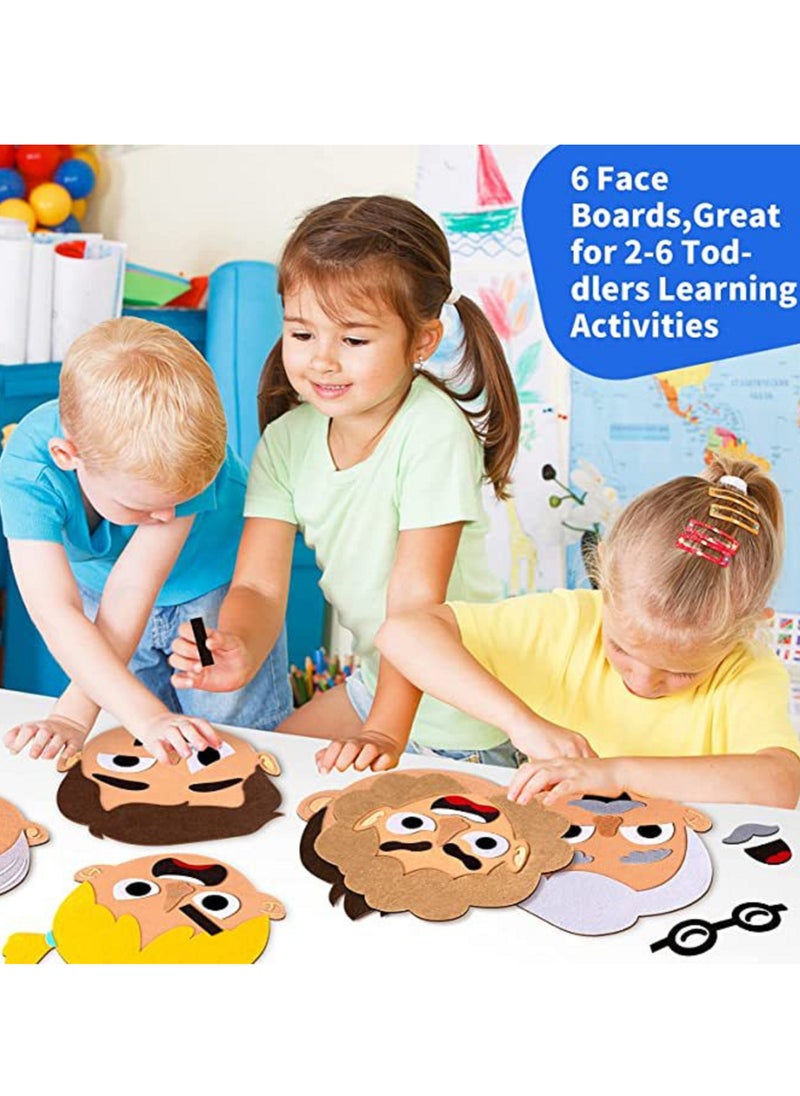 null - Kids Emotional Learning Game Set Family Member Facial Expressions Sensory Toy Polyester Fiber with Assorted Features for Classroom Home Play - Image 1