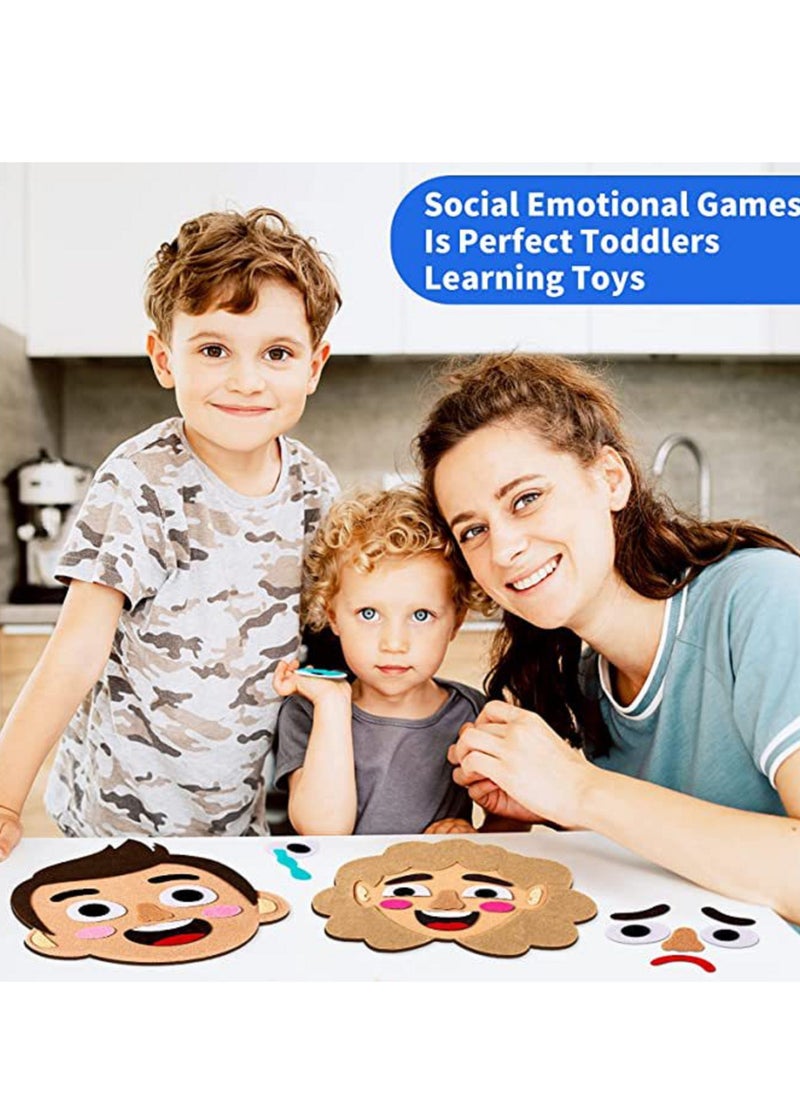 null - Kids Emotional Learning Game Set Family Member Facial Expressions Sensory Toy Polyester Fiber with Assorted Features for Classroom Home Play - Image 1