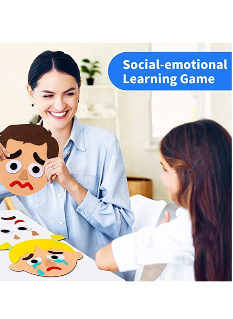 null - Kids Emotional Learning Game Set Family Member Facial Expressions Sensory Toy Polyester Fiber with Assorted Features for Classroom Home Play - Image 1