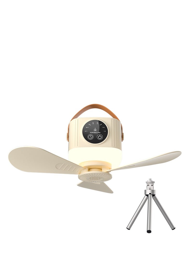 بيت الأناقة مروحة سقف بـ 4 سرعات مع جهاز تحكم عن بُعد، 4 إعدادات توقيت وإضاءة ليلية بـ 3 مستويات – استخدام مزدوج (تعليق أو وضع على الطاولة)، مروحة هادئة متأرجحة لغرف النوم والمعيشة والمكاتب (بِجِّيّ) - Image 1