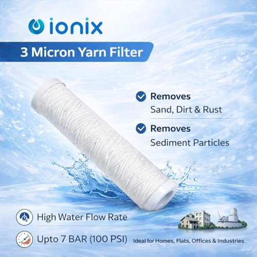 IONIX Annual Service kit for 2 Stage Washing Machine Iron Guard | 2 Sediment Filters & 1 Iron & Scaling Remover, 1 Set, White - Image 5