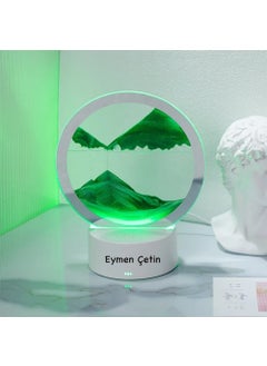 Keyfim Shop Custom 3D Moving Sand Art Picture Round Glass Deep Sea Sandscape Hourglass Quicksand Craft Flowing Sand Painting Office  - Image 1