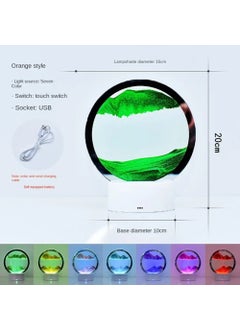 Keyfim Shop Custom 3D Moving Sand Art Picture Round Glass Deep Sea Sandscape Hourglass Quicksand Craft Flowing Sand Painting Office  - Image 4