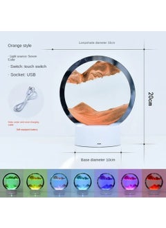 Keyfim Shop Custom 3D Moving Sand Art Picture Round Glass Deep Sea Sandscape Hourglass Quicksand Craft Flowing Sand Painting Office  - Image 3