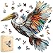 Qiuenisray Wooden Puzzles for Adults 500 Pieces Pelican Jigsaw Puzzles FSC Certified Wall Decor Unique Animal Shape Puzzles Pieces Bird Wood Puzzle Festival Gifts for Family Friend 212x211 in - Image 2
