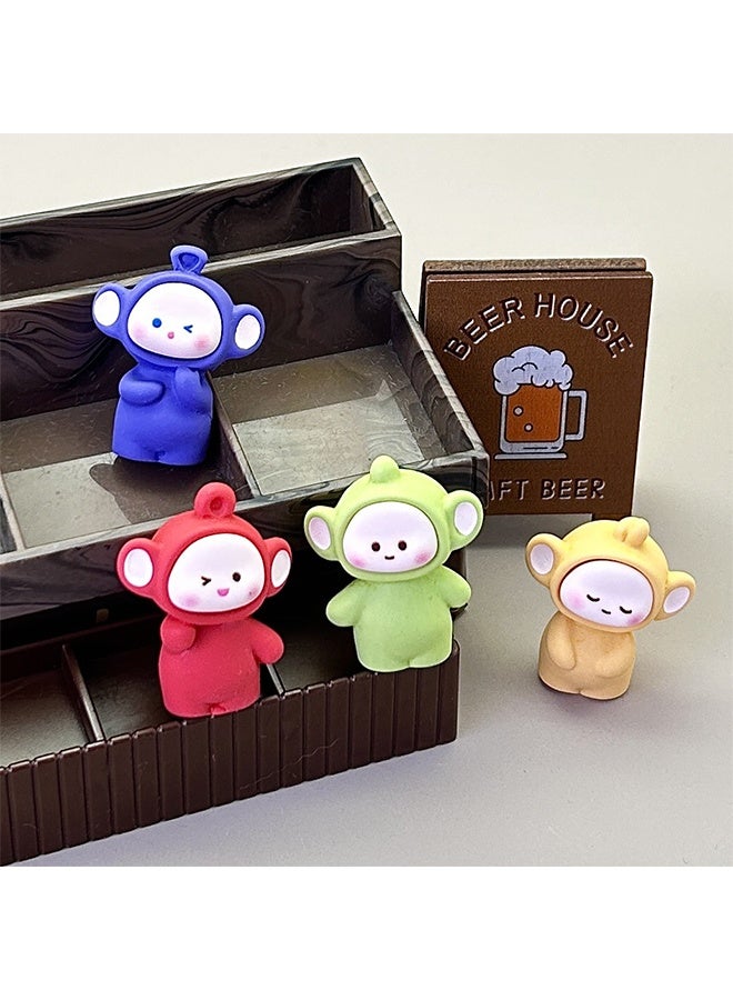 مجموعة ديكور السيارة من 4 مجموعة ملحقات داخلية لطيفة للأطفال ، ديكور المكتب ، زخرفة الأثاث - Image 4