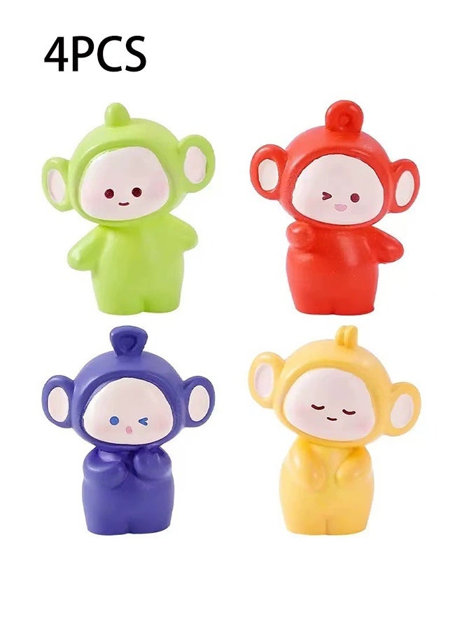 مجموعة ديكور السيارة من 4 مجموعة ملحقات داخلية لطيفة للأطفال ، ديكور المكتب ، زخرفة الأثاث - Image 1