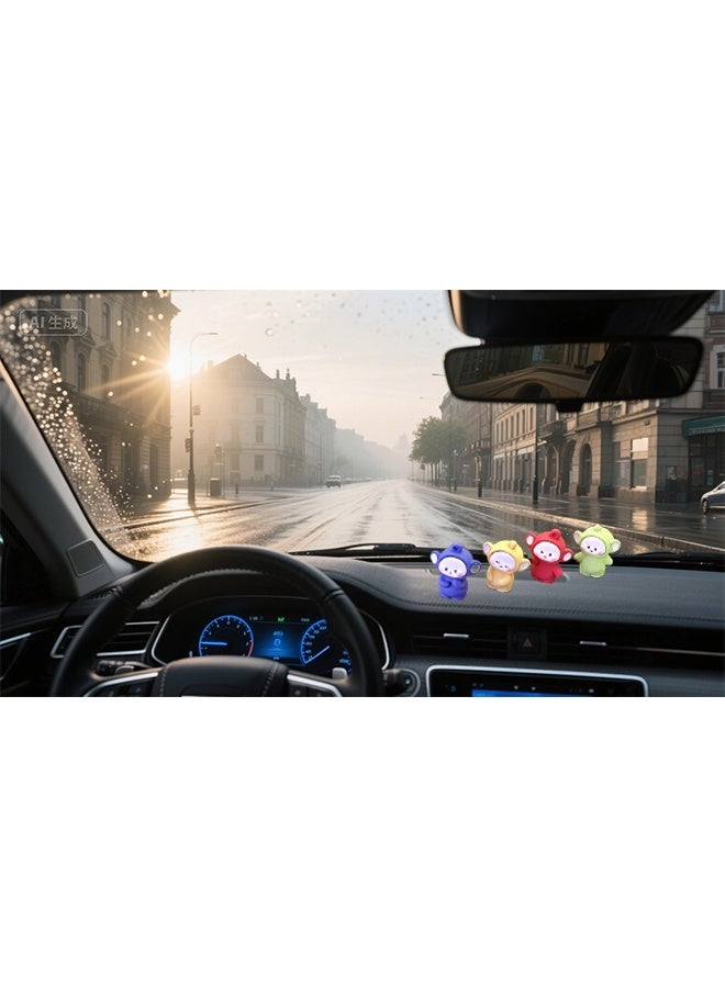 مجموعة ديكور السيارة من 4 مجموعة ملحقات داخلية لطيفة للأطفال ، ديكور المكتب ، زخرفة الأثاث - Image 2