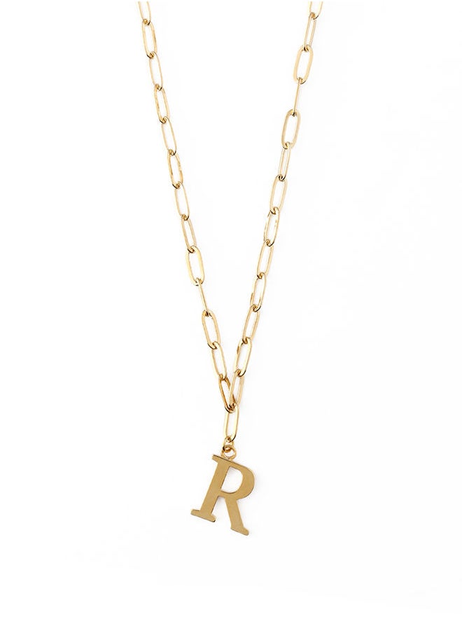 ORELIA LONDON - Initial R Open Link Chain Necklace - Image 1
