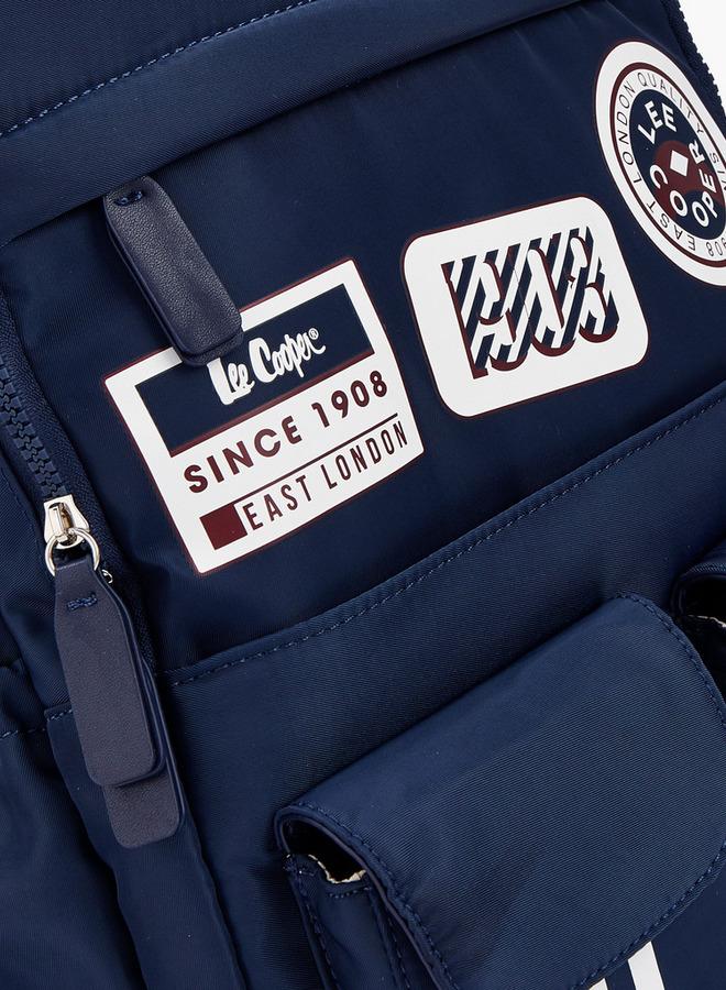 Lee Cooper Logo Print Backpack With Padded Shoulder Straps - Image 4