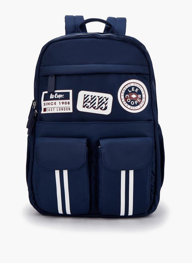 Lee Cooper Logo Print Backpack With Padded Shoulder Straps - Image 1