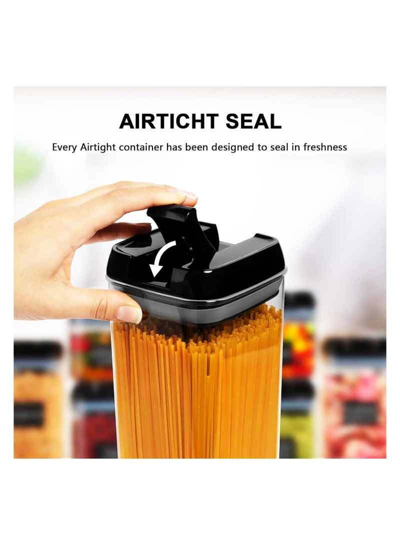 Airtight Food Storage Container Set - 7 Piece Set Clear Plastic Containers with Easy Lock Lids, for Kitchen Pantry Organization and Storage - Image 2
