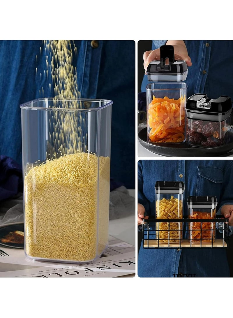 Airtight Food Storage Container Set - 7 Piece Set Clear Plastic Containers with Easy Lock Lids, for Kitchen Pantry Organization and Storage - Image 3