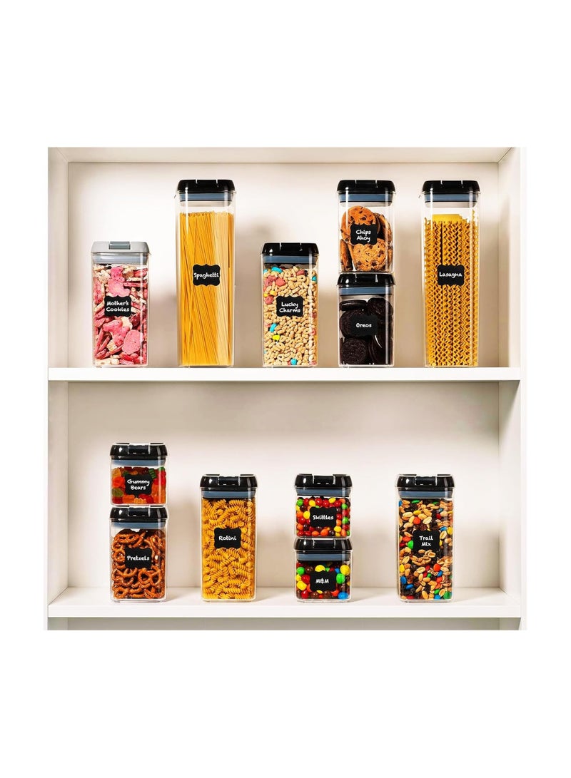 Airtight Food Storage Container Set - 7 Piece Set Clear Plastic Containers with Easy Lock Lids, for Kitchen Pantry Organization and Storage - Image 5