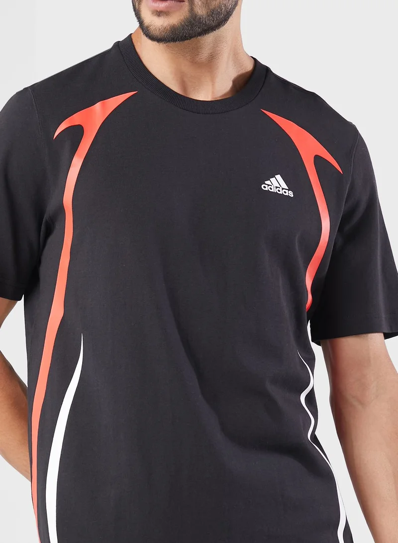 Adidas Colour Block T-Shirt