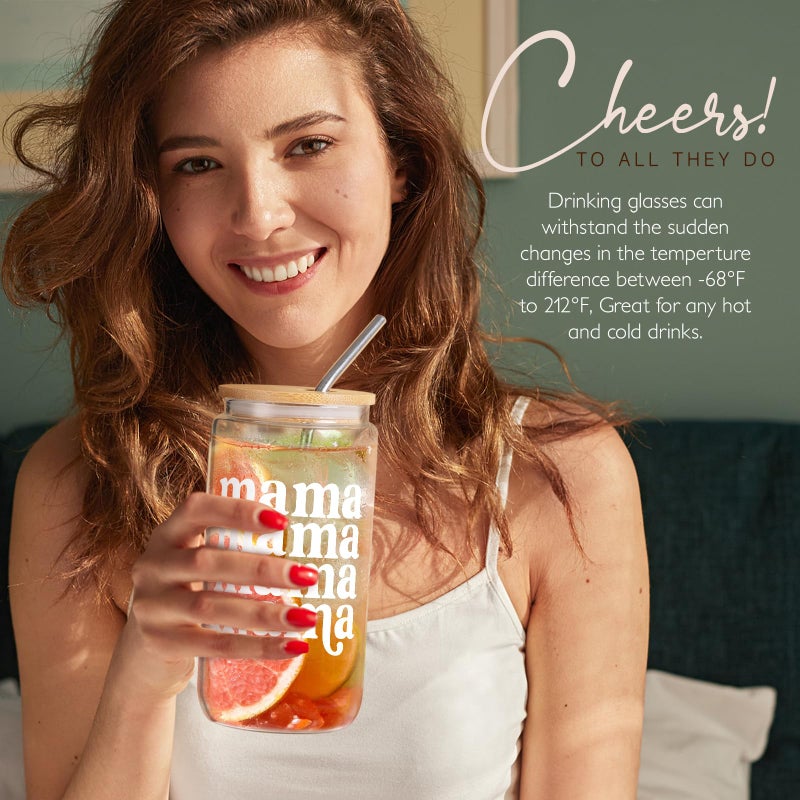Suhctuptx New Mom Gifts for Women, 7pcs Pregnancy Gifts for Expecting Mom, Mother to be After Birth, First Time Care Package After Baby, Congrats on Postpartum Present with 16 oz Mama Glass Cup - Image 3