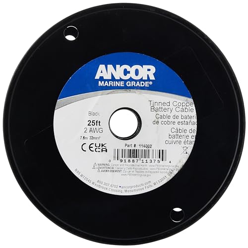Ancor 114005 Tinned Copper Battery Cable, 2 AWG (32mm2), Black - 50ft - Image 2