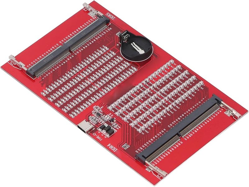 DDR5 RAM Memory Tester Card 16GB Kit Desktop DDR4 DDR5 Maintenance Tester with LED Indicator Red - Image 4