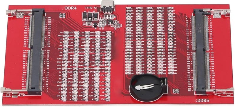 DDR5 RAM Memory Tester Card 16GB Kit Desktop DDR4 DDR5 Maintenance Tester with LED Indicator Red - Image 2