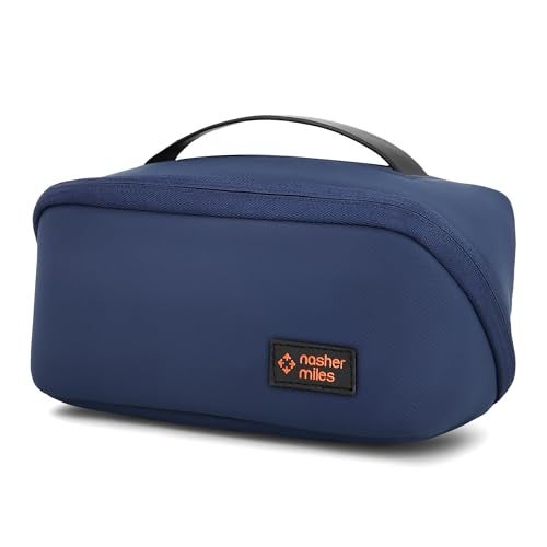 Nasher Miles Dock Toiletry Kit 180° Opening Cosmetic Bag | Polyester Travel Pouch Organizer | Multipurpose Storage Compartments & Carry Handle | Travel Accessory for Men & Women (Blue) - Image 1