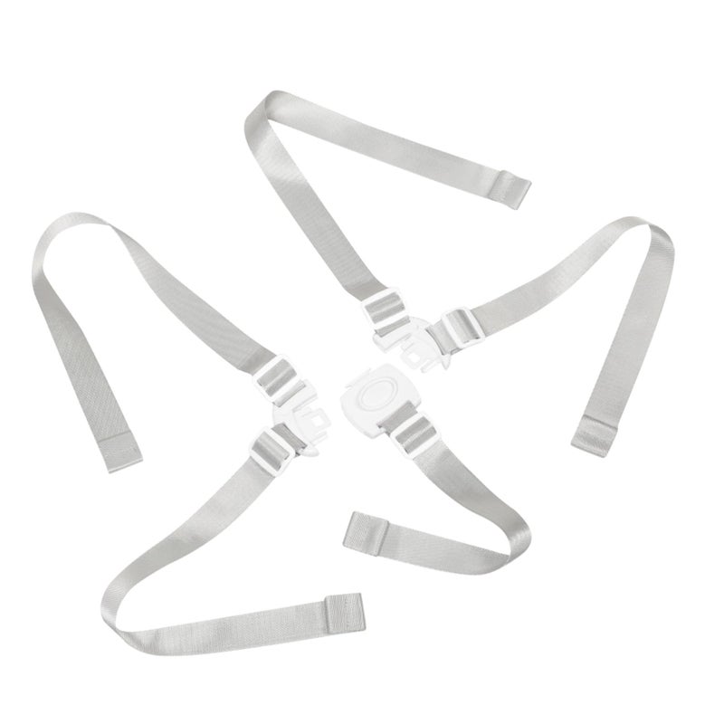 White Five Point Safety Strap Leash For Boys Girls Stroller And Dining Chair - Image 2