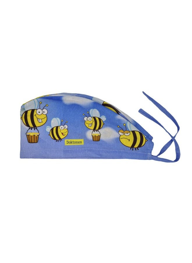 DOKTORAM Skull Cap Honeybee Head Color Funny Prints Unisex Working hat with Sweatband - Image 1