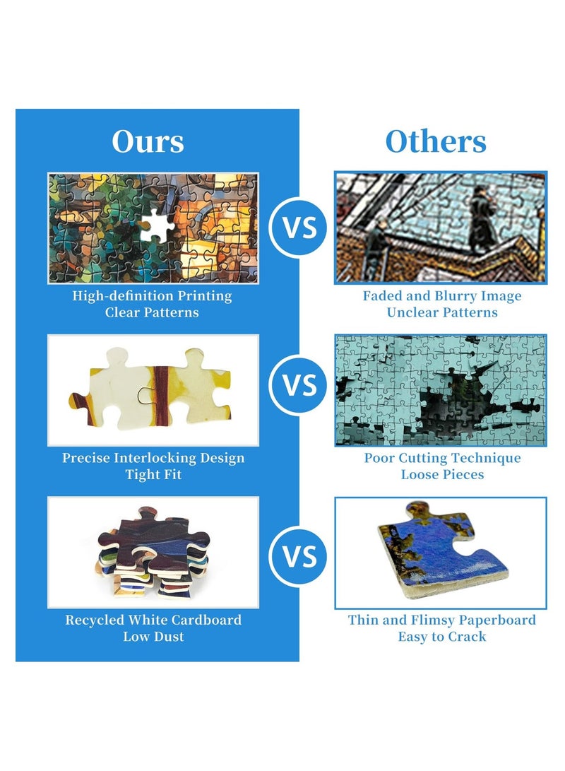 1000pcs الكبار الكرتون لغز ، الكرتون الرسم التحدي لغز ، مناسبة للأنشطة العائلية ، الليالي اللعبة ، الهدايا لتخفيف الإجهاد ، الأسماك الكبيرة - Image 3