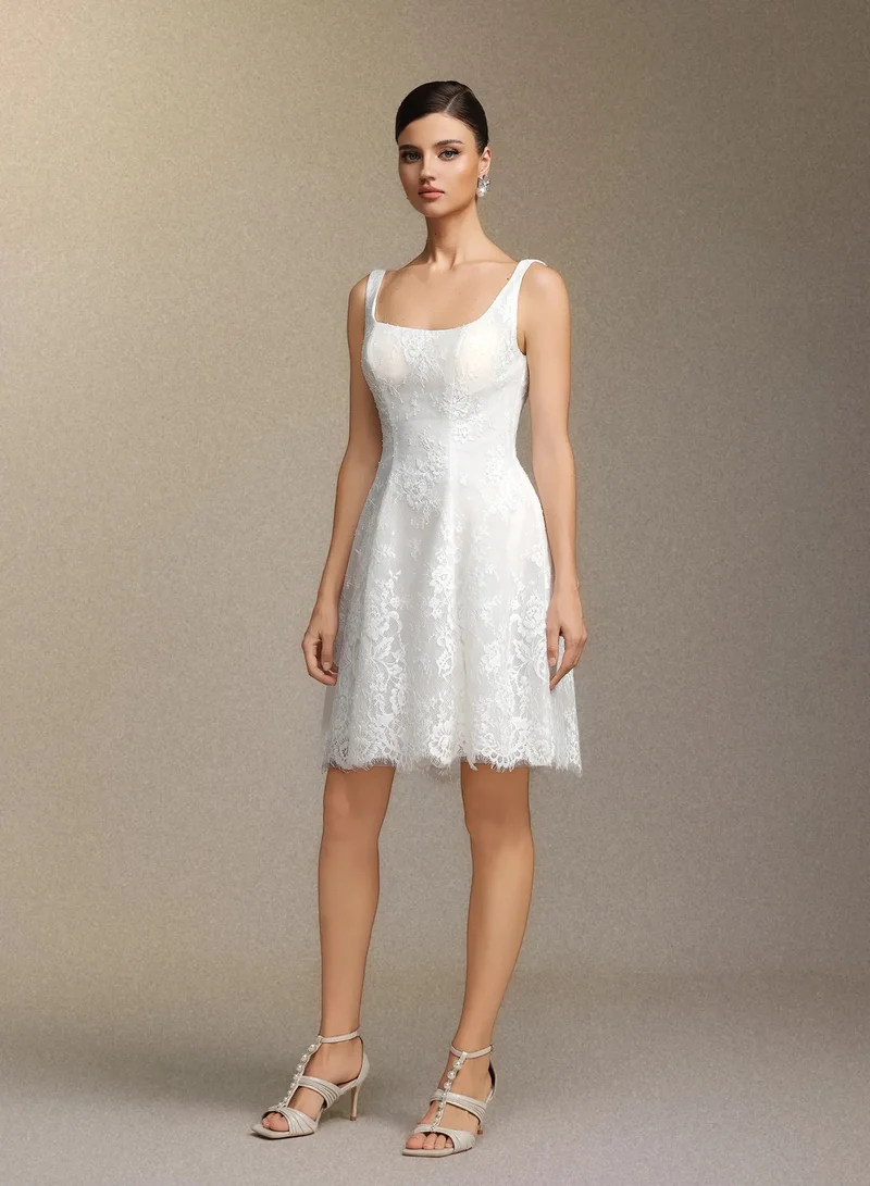 Bella Barnett  Tutuni Lace square-neck halter mini dress for Women | Best Price UAE