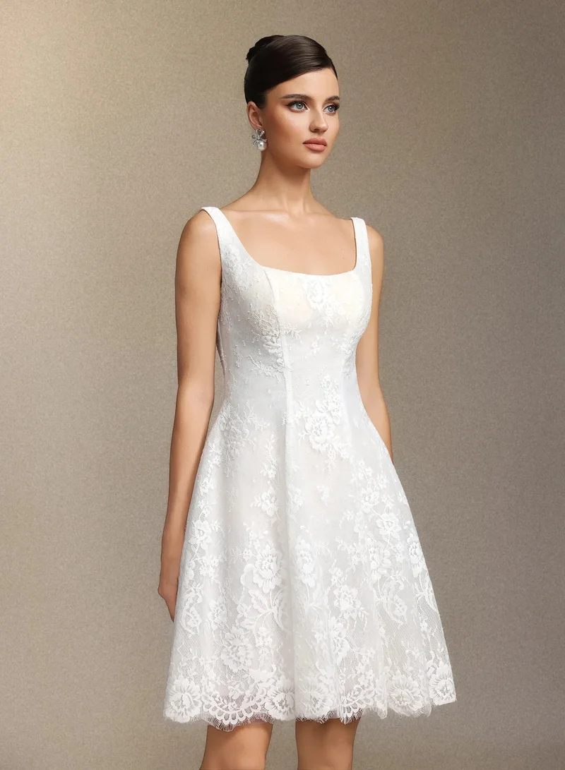 Bella Barnett  Tutuni Lace square-neck halter mini dress for Women | Best Price UAE