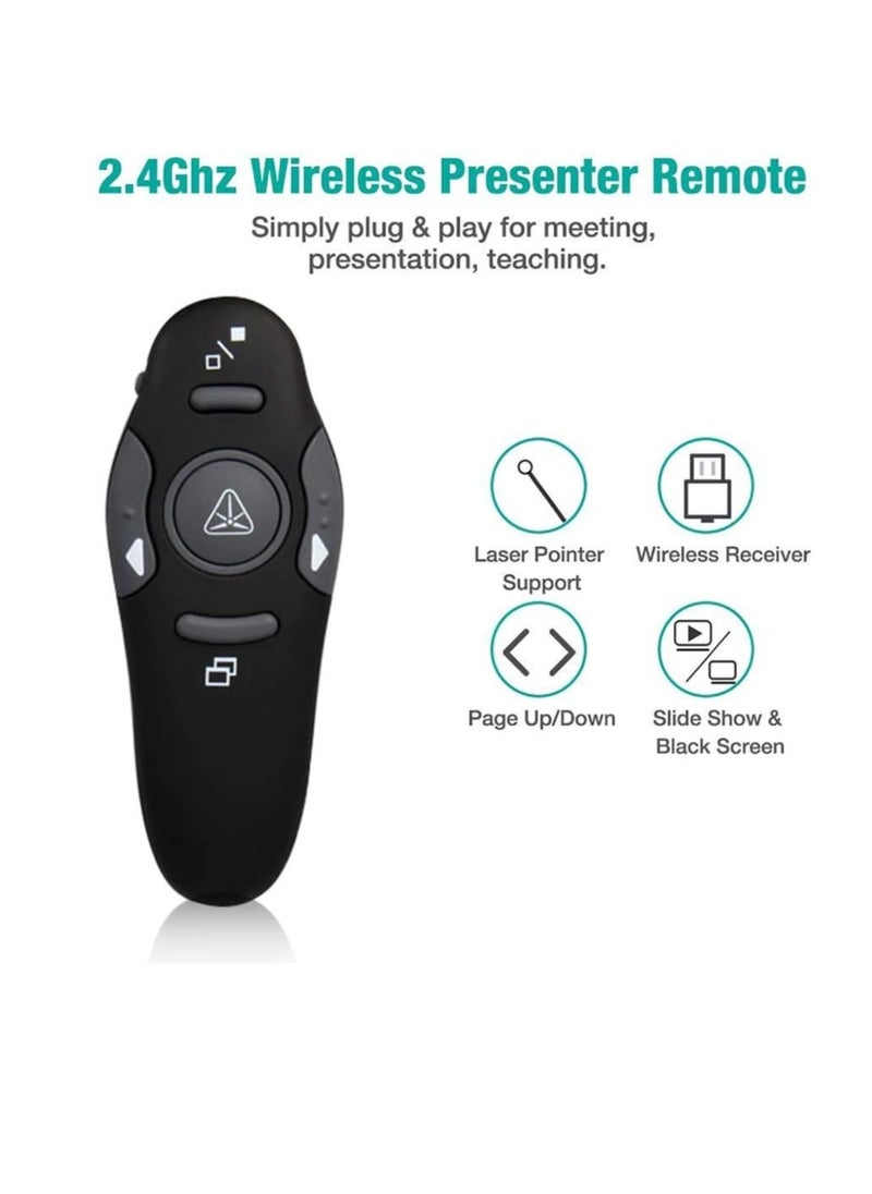 Generic - Wireless Pointer Pen Powerpoints Clicker USB 2.4G Presenter Presentation Remote Control Projector PPT Slides Pointing Pens - Image 1