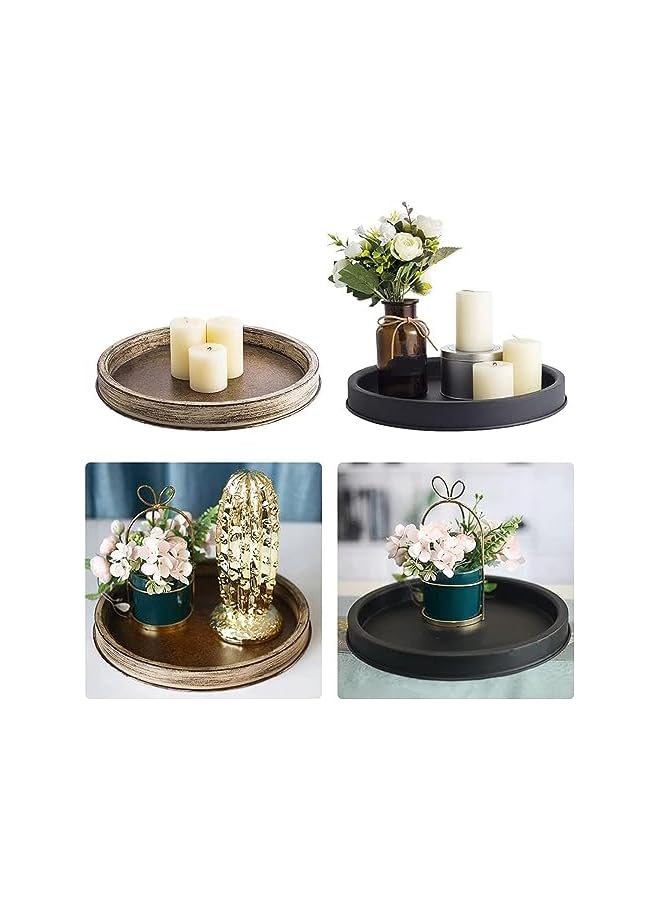 The Bros Candle Holder Tray Plate, Metal Round Art Candle Display Tray for Party, Wedding, Coffee Table and Dining Table Decor - Image 3